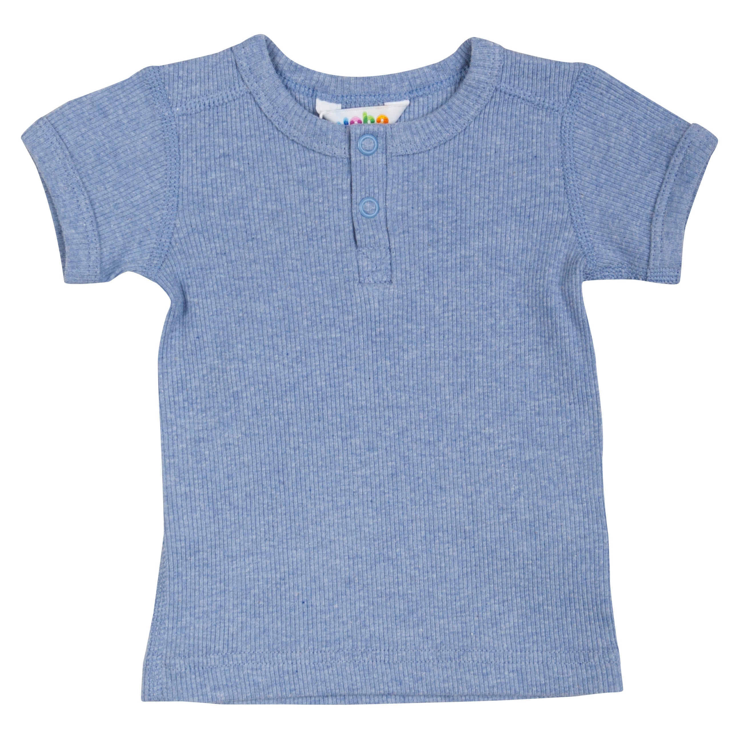 JOHA - T-shirt, økologisk bomuld - Denim Melange