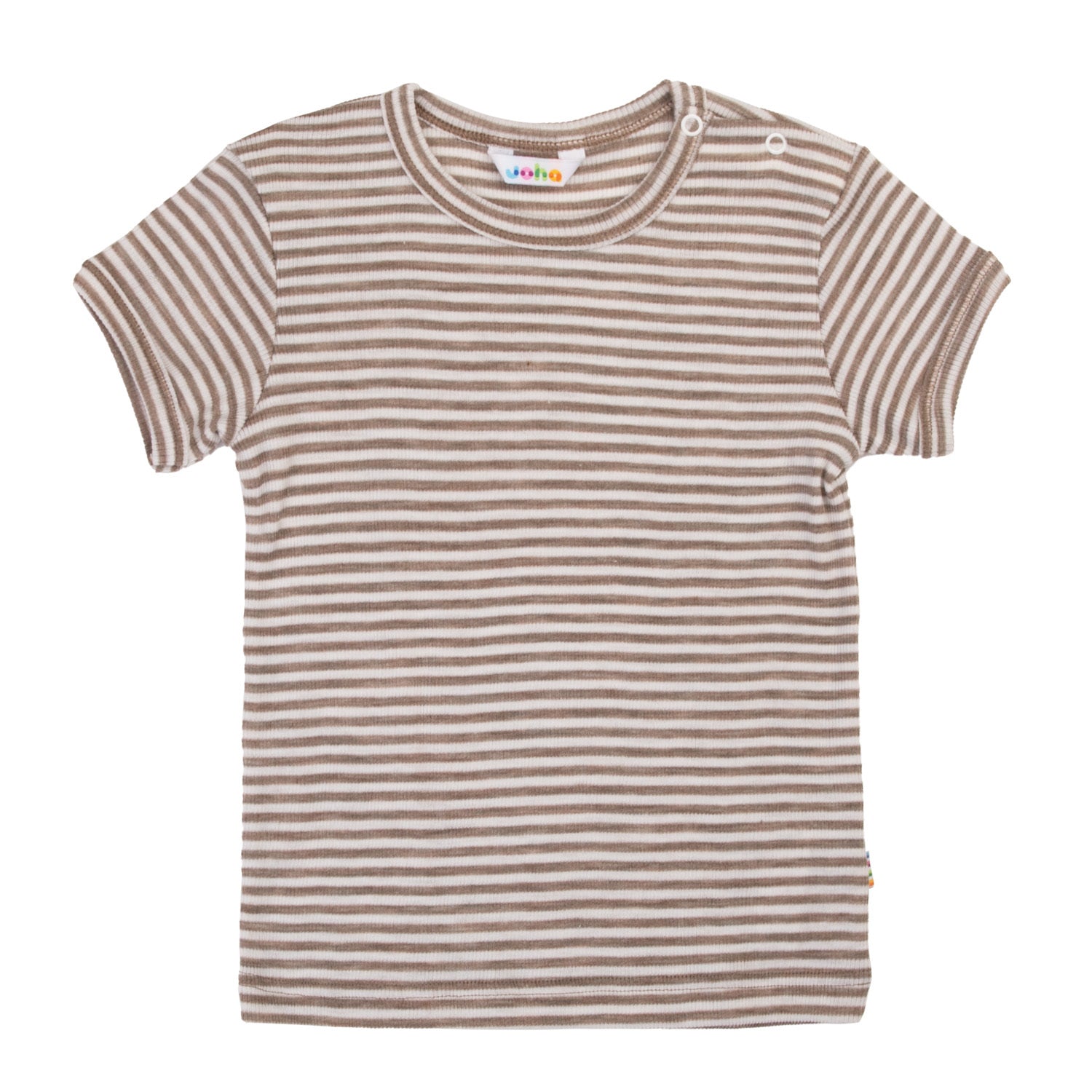 JOHA SS26 special - T-shirt - uld/silke - Beige/stribet