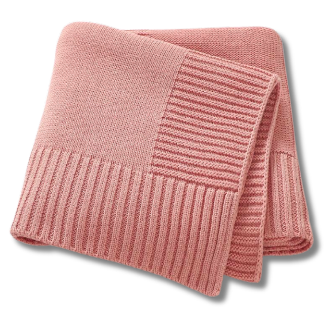 AlLuKo - Babytæppe - Square mønster - Blush