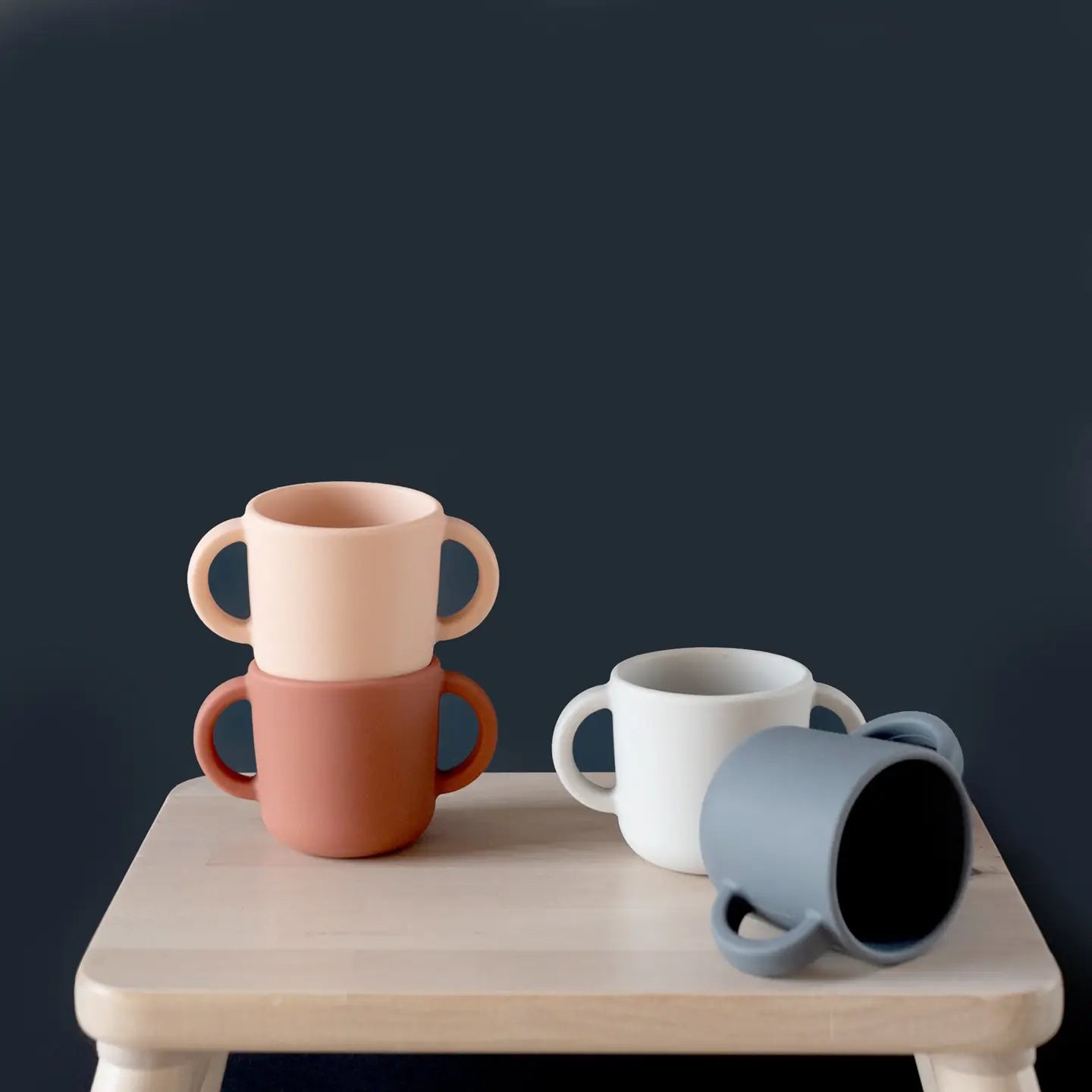 EKOBO - Silikone kop m. Hank - 2 stk - Blush/Terracotta