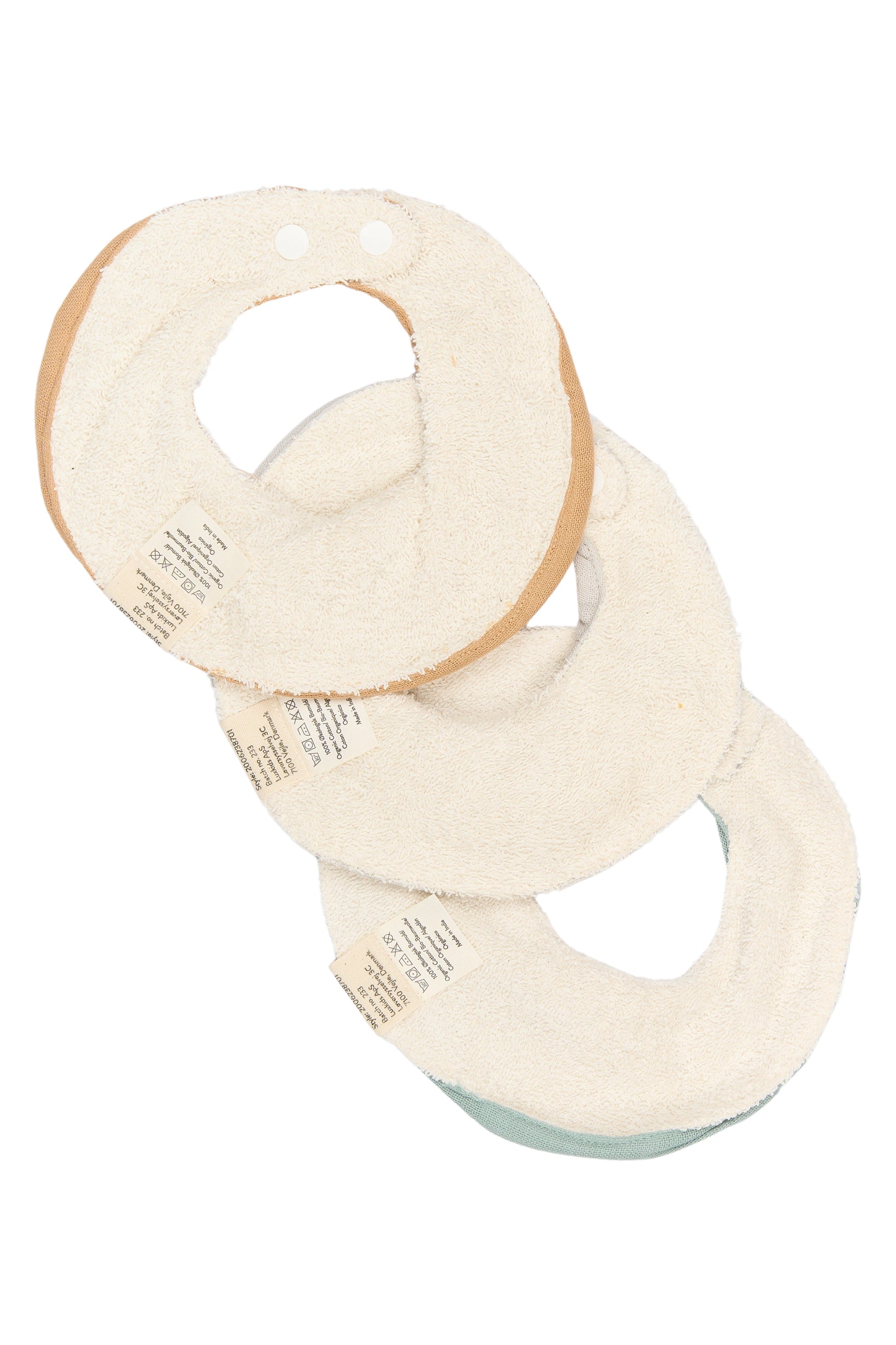 Fabelab - Savlesmæk 3 pak - Ruffle Bib - Cottage Blue