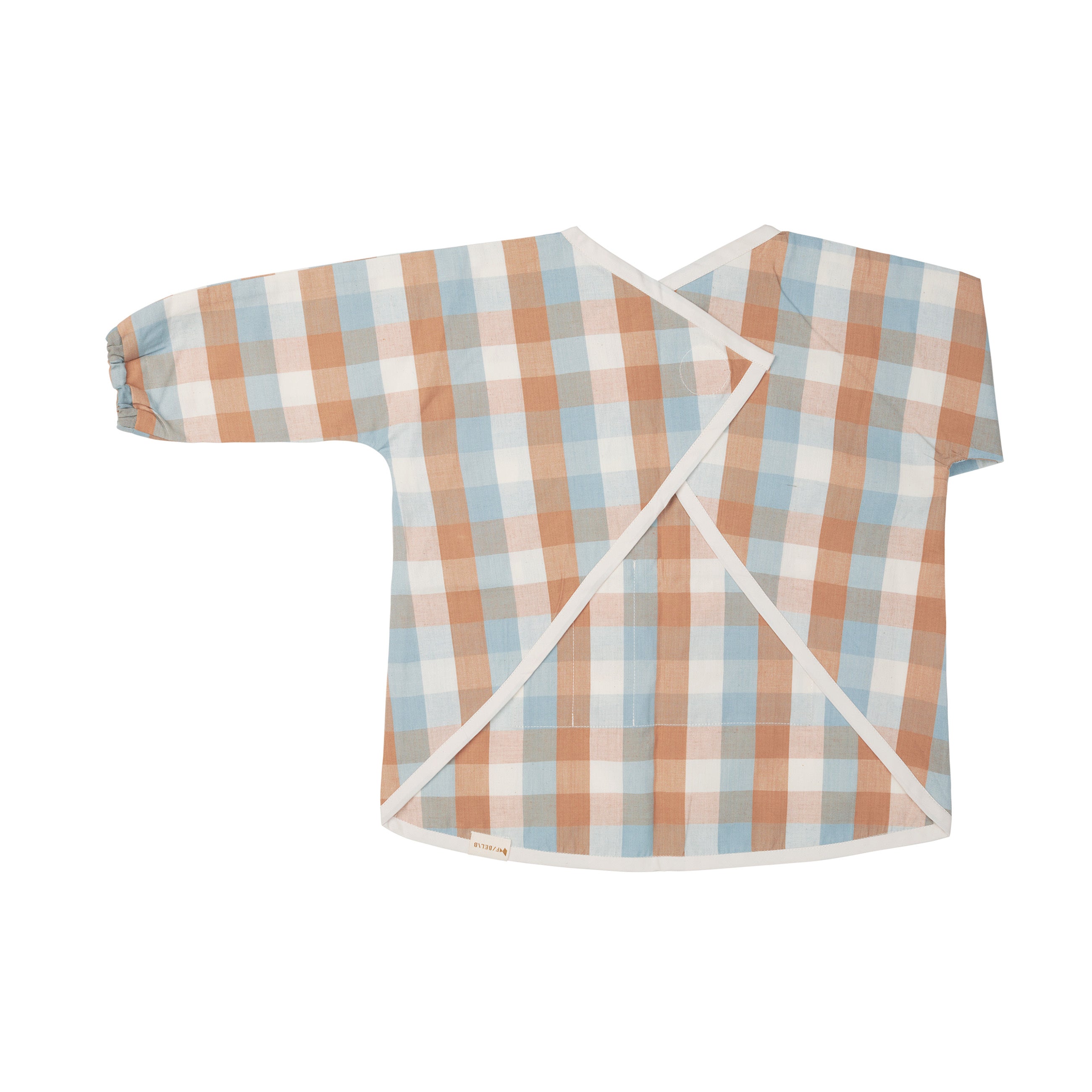 Fabelab - Langærmet hagesmæk - Cottage Blue Checks