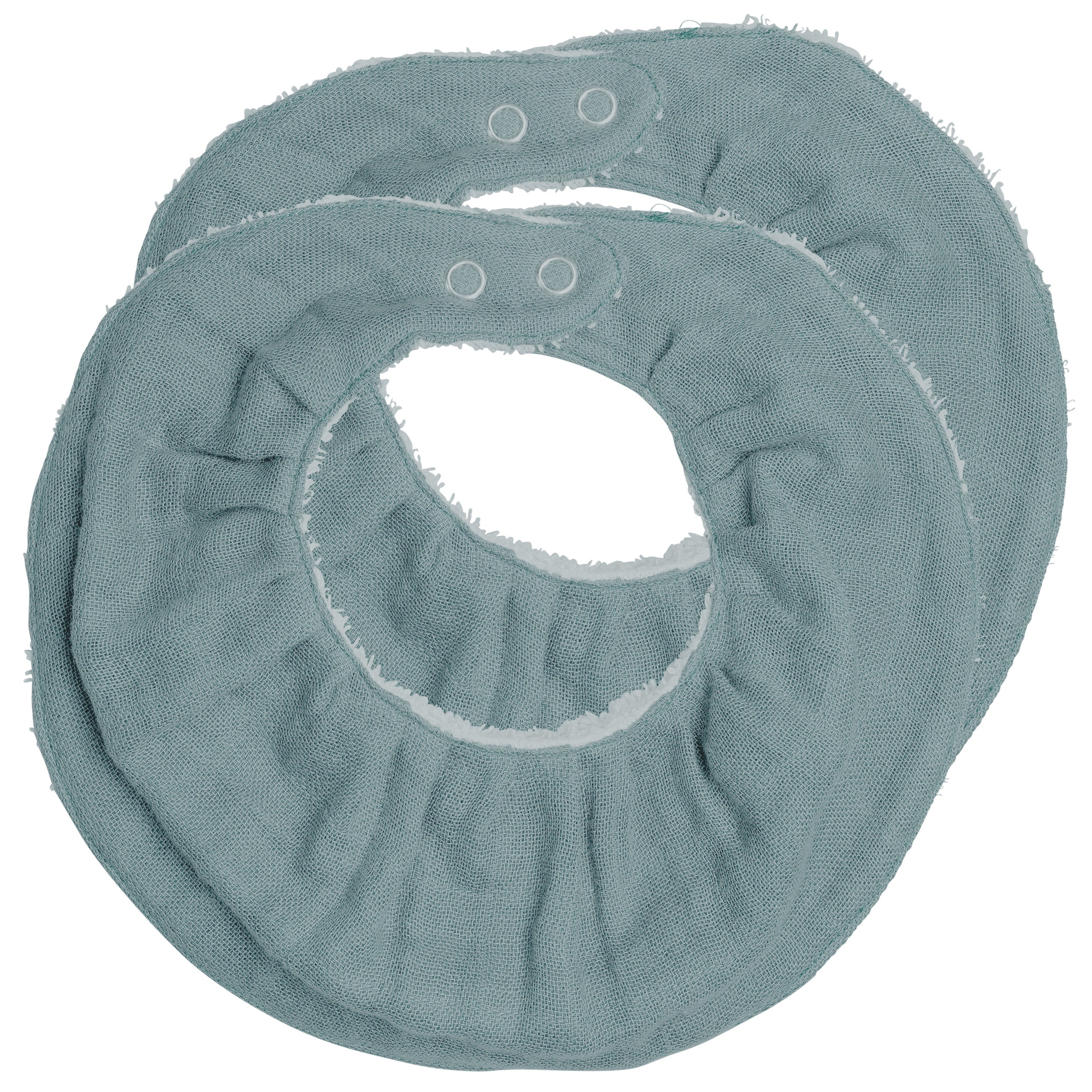 Fabelab - Savlesmæk 2 pak - Ruffle Bib - Cottage Blue