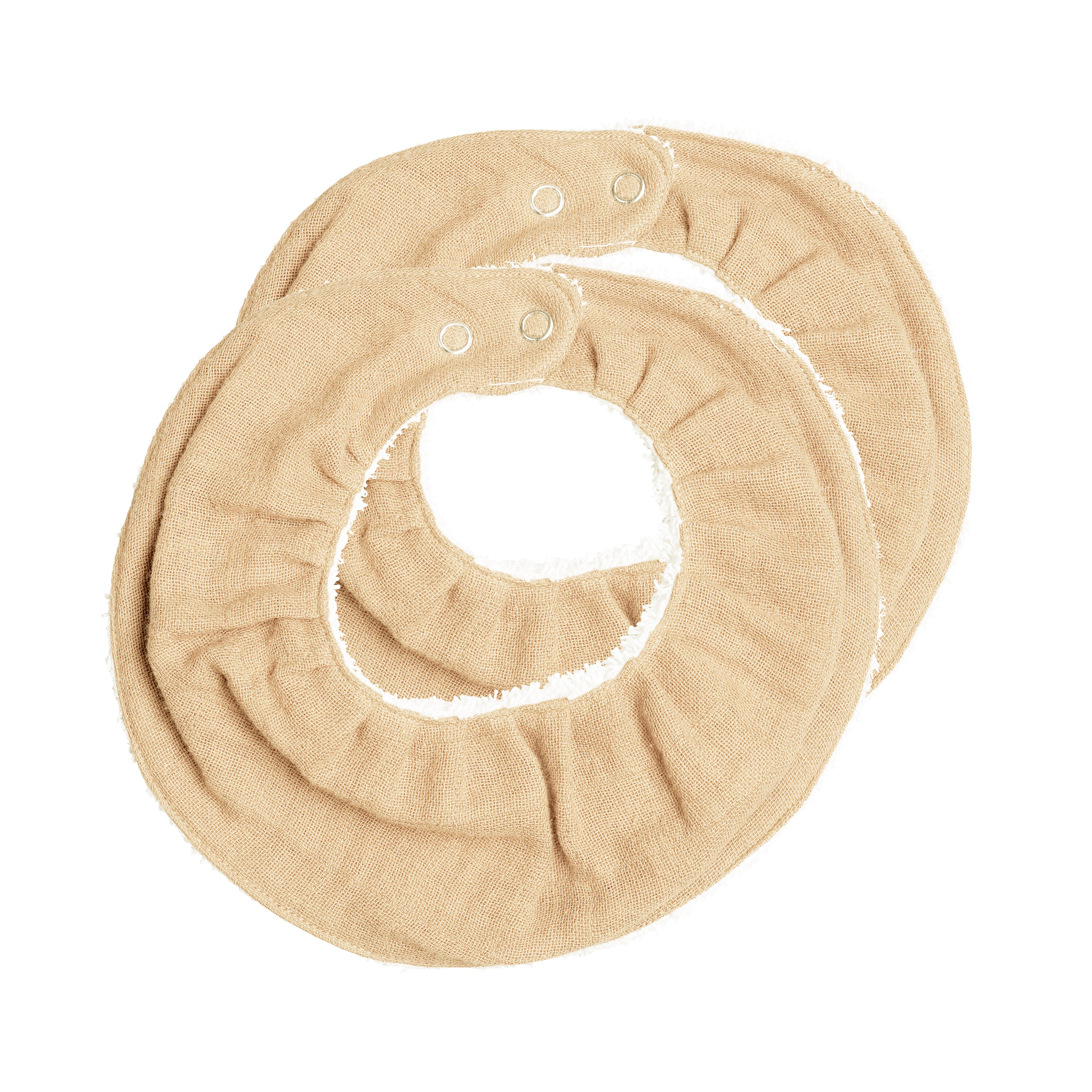 Fabelab - Savlesmæk 2 pak - Ruffle Bib - Wheat