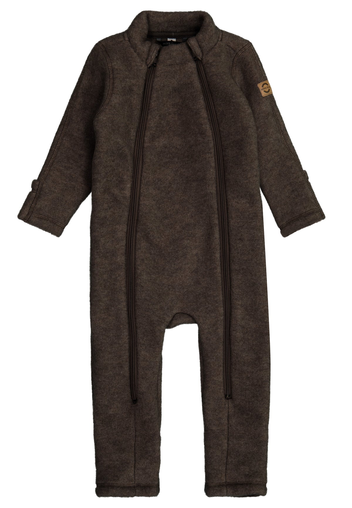 Mikk-Line - Ulddragt - Dark Brown Melange