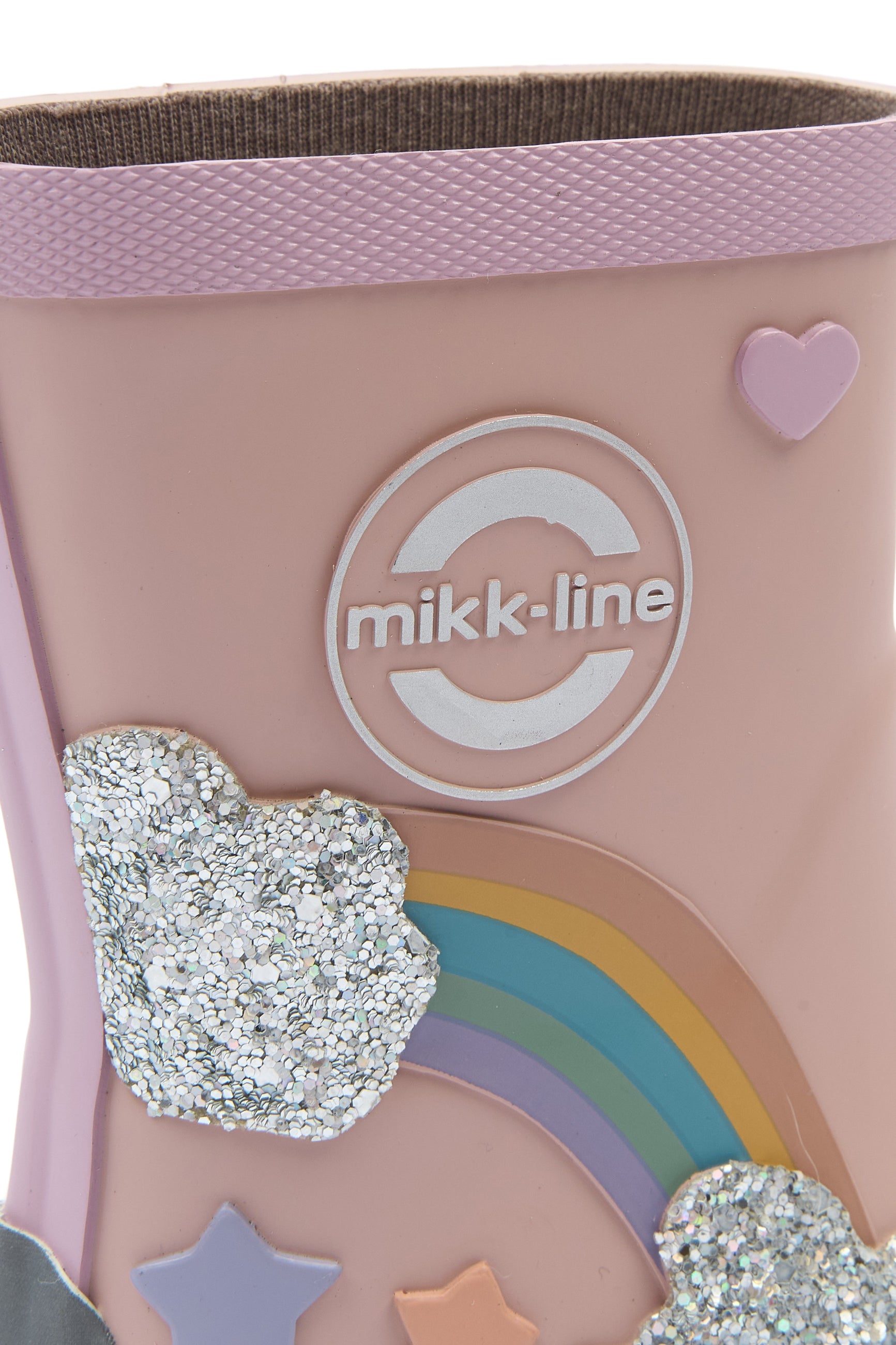 Mikk-line - Rain Boots Rainbow patch - Barefoot - Adobe Rose