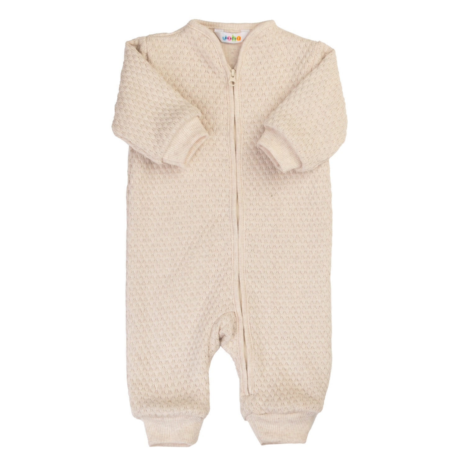 JOHA - Sleepsuit 2in1 double layer, 100% organic cotton - Light beige