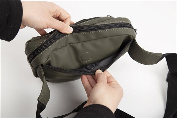 Changing bag Mini by BabyDan, green - Fanny Pack changing bag with changing mat