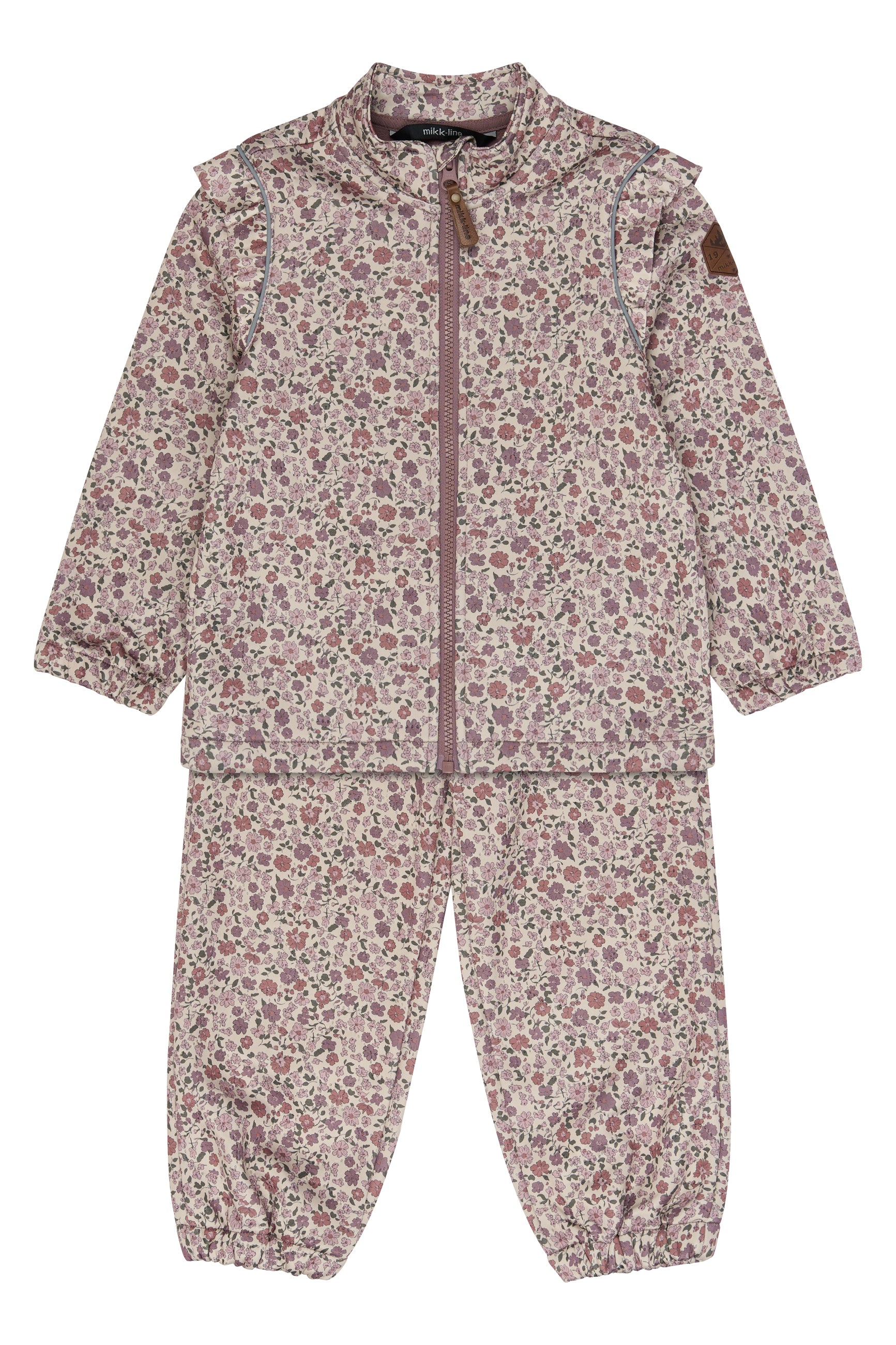 Mikk-line - Blødt Termo sæt, varmt m. flæser - Floral Sketch