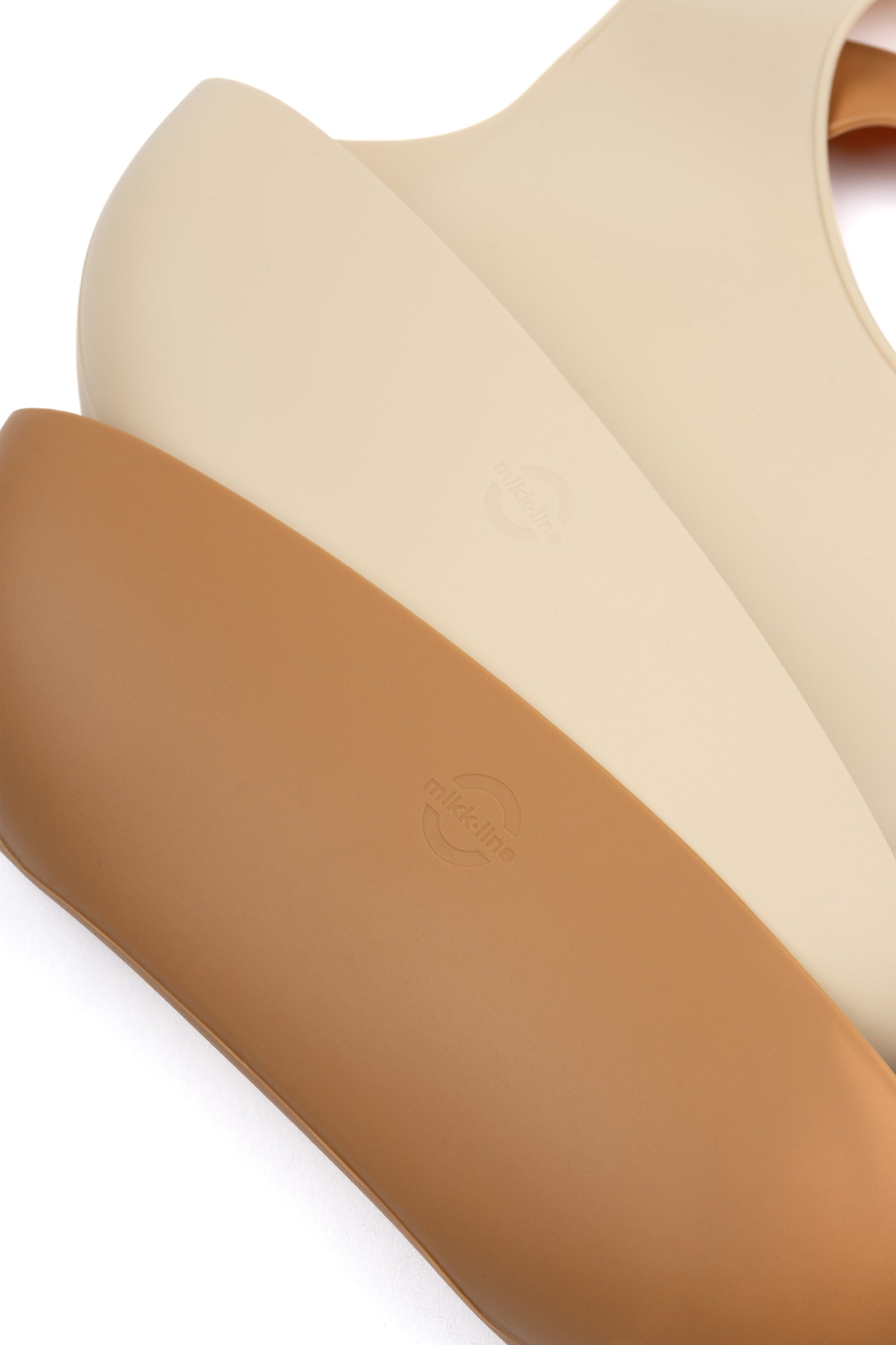 Mikk-line - silikone hagesmæk 2 pak - Beige/rose