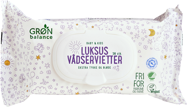 Grøn Balance - Luksus vådservietter baby - 56 stk