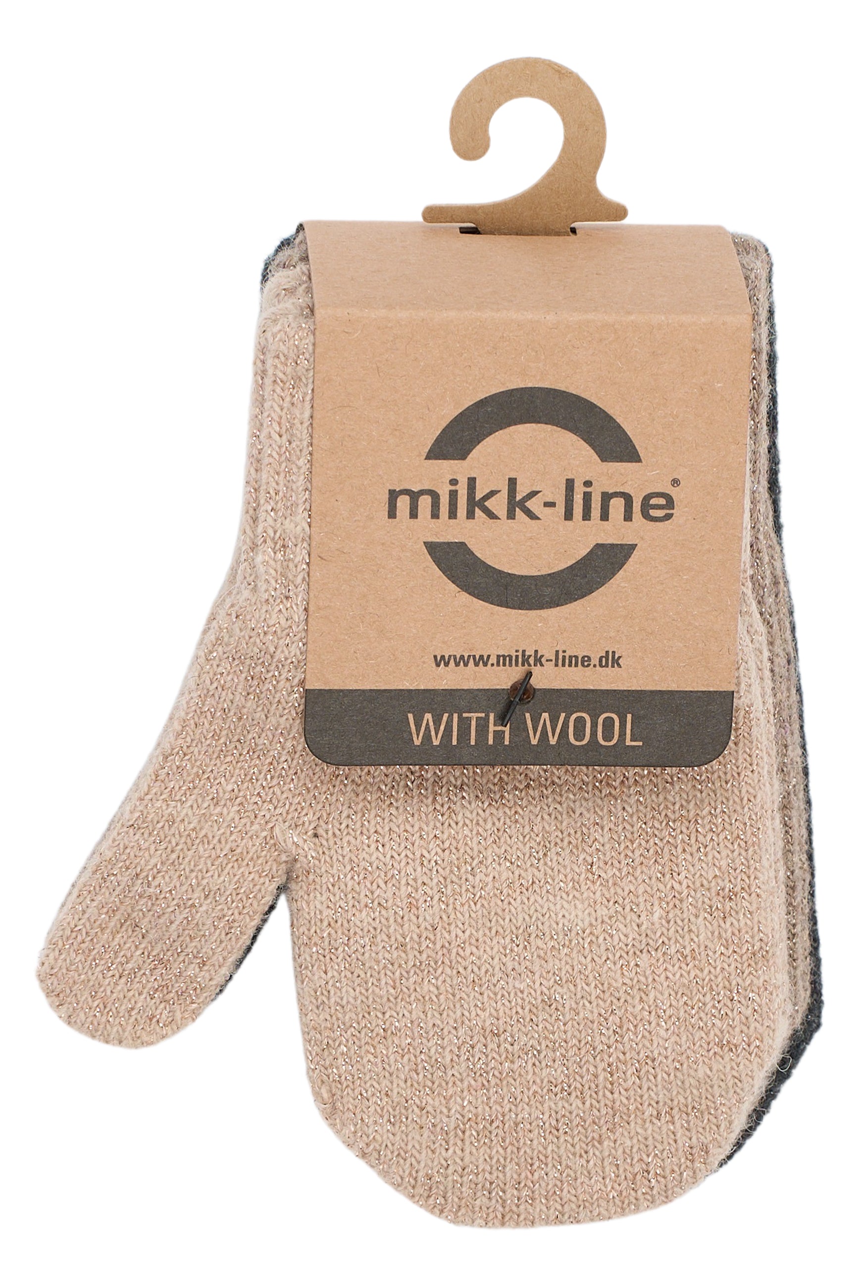 Mikk-Line - Strik-luffer 3 pak w. Lurex - Rose Melange-Melange Denver-Dark Gray Melange