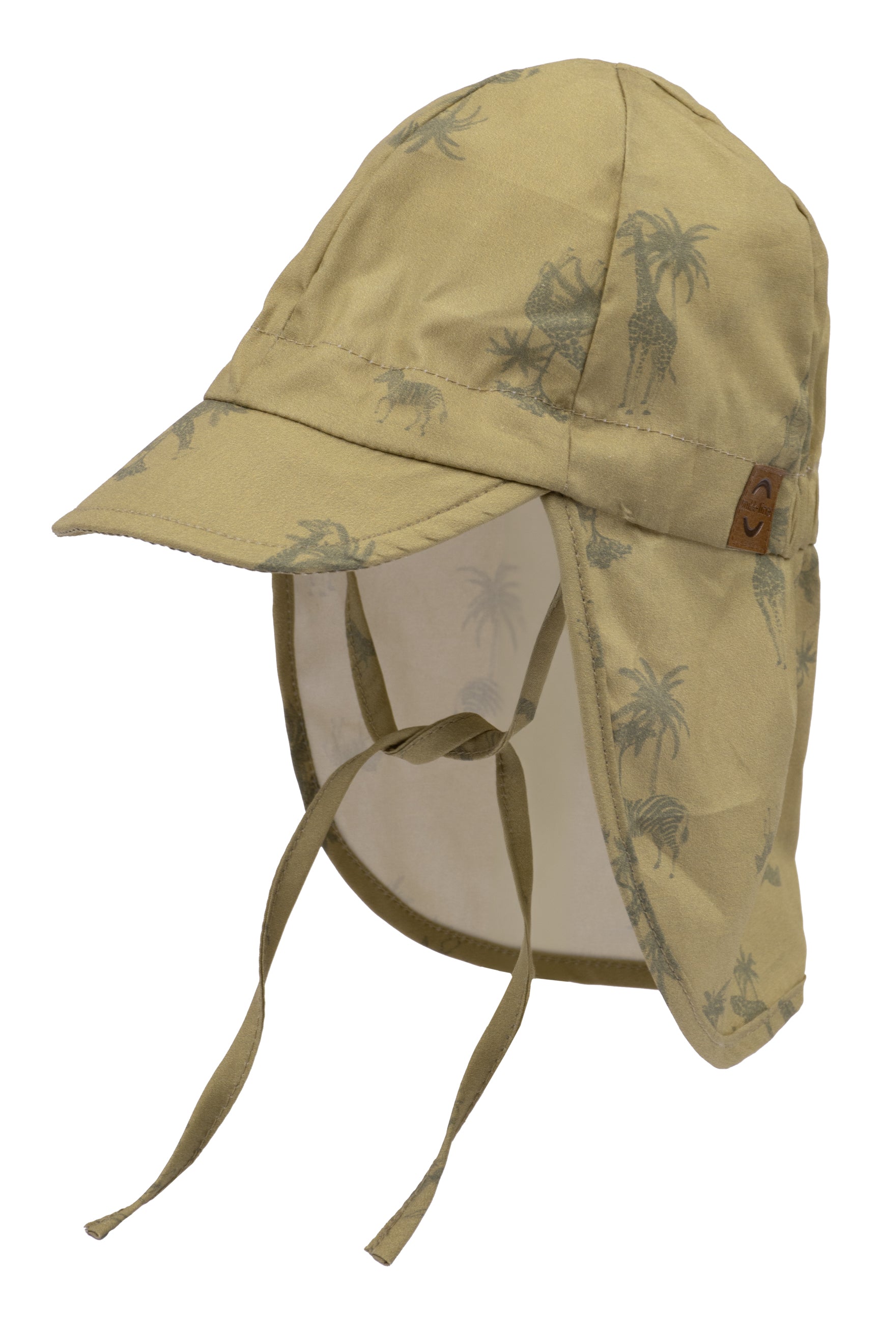 Mikk-Line - Sommerhat m. lang nakke AOP - Kelp/Safari