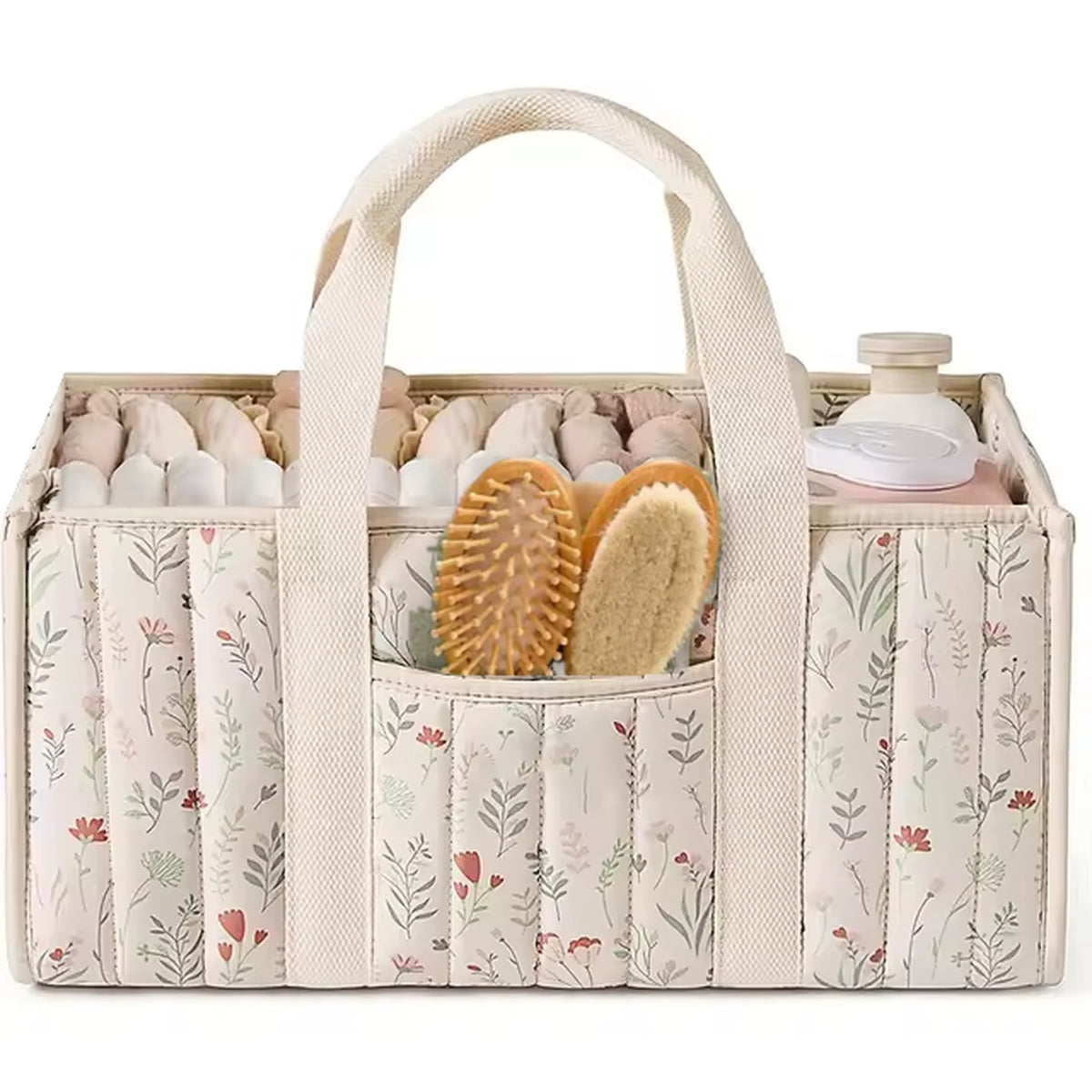 AlLuKo Ammestation/Pusle organizer - Print - Beige vildblomster