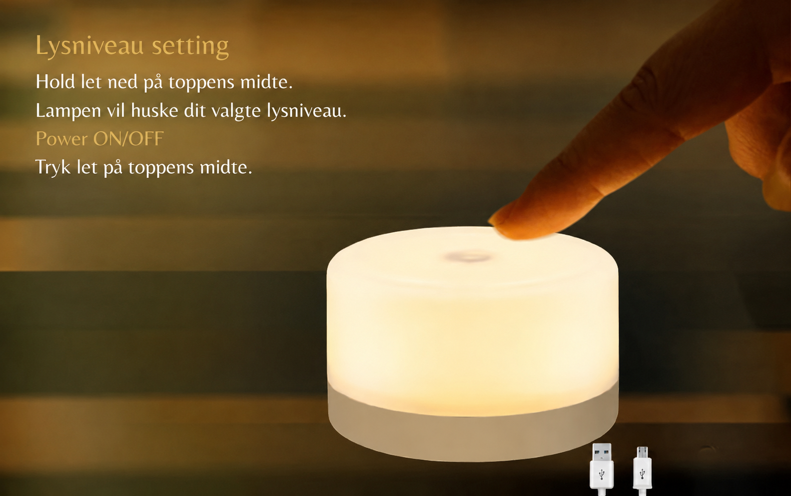 AlLuKo - Breastfeeding lamp / night light with touch - Cordless - Warm white