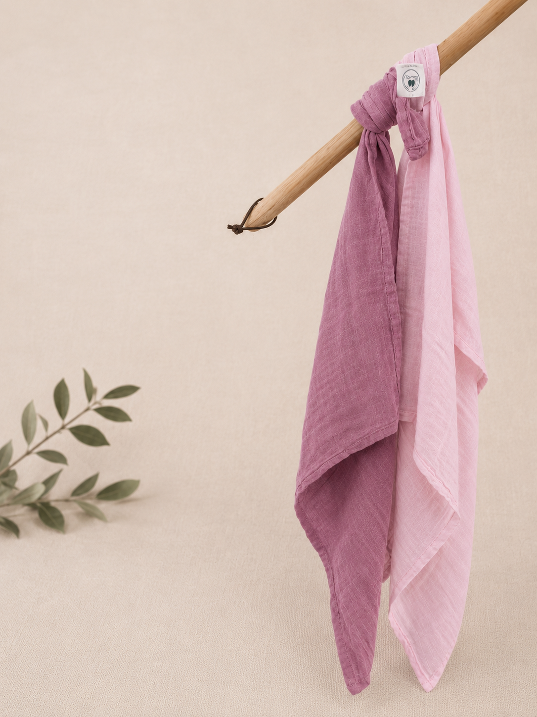 AlLuKo - Stofble 70% bambus 2stk - Lyserød/Rosa