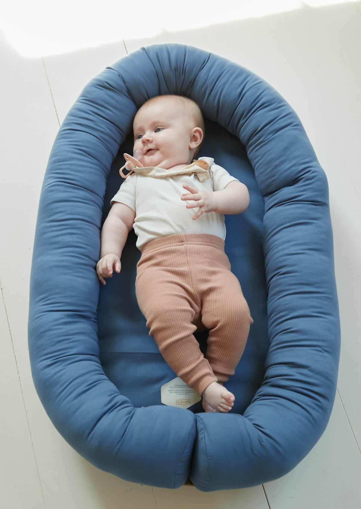 FILIBABBA - Babynest - Kapok Muddly Blue