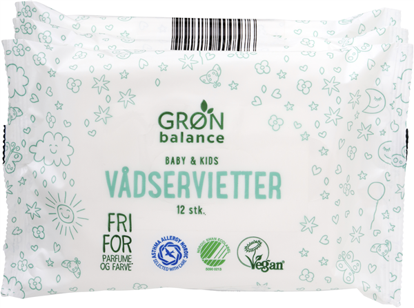 Grøn Balance - Vådservietter baby 3x12