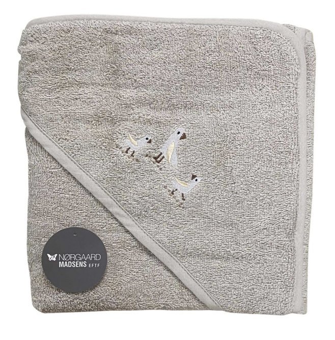 Nørgaard Madsens - Badesvøb i 80x80cm - Beige fugle