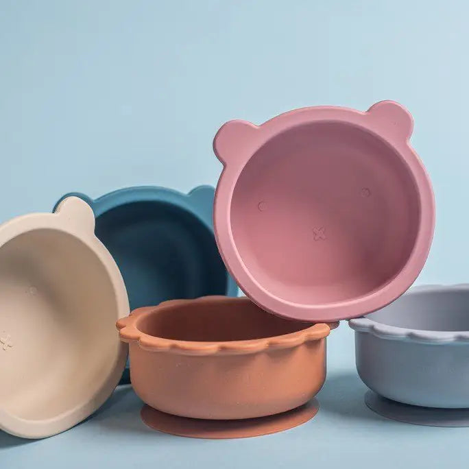 Soina- Aydan silikone skål med låg - Antique pink