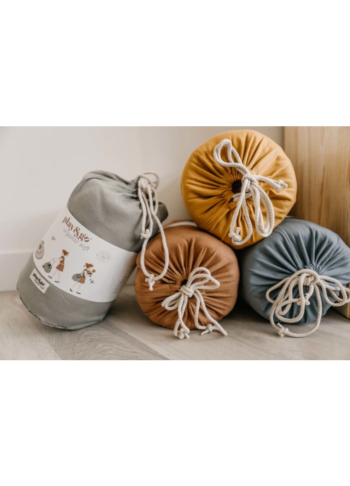 PLAY & GO - Organisk Legetæppe, transportabelt - Dusty Blue