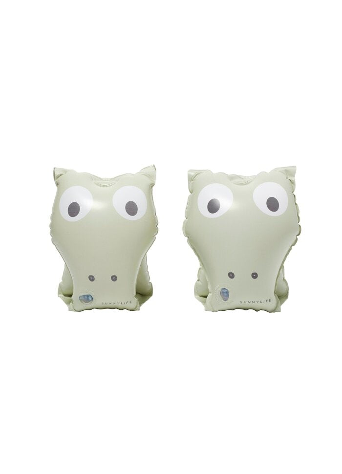 Sunnylife - Svømmevinger - Cookie the Croc Light Khaki