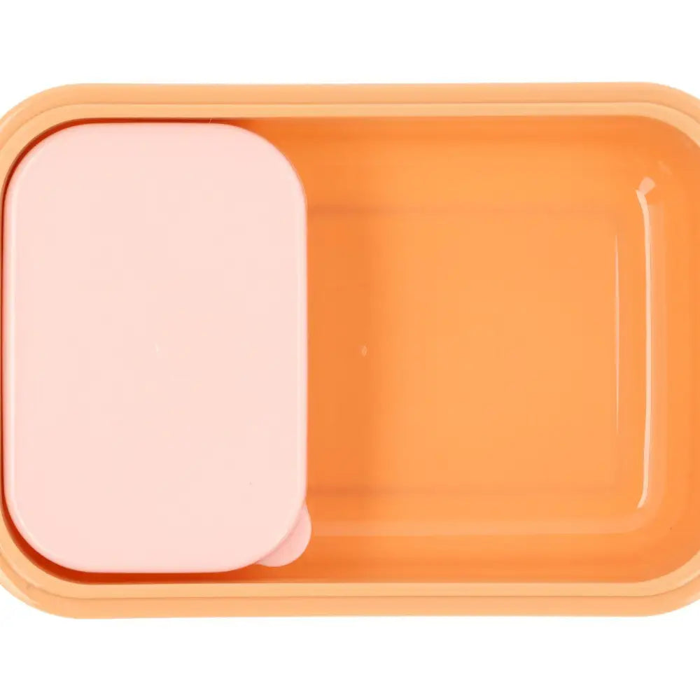 Tutete - Madkasse m.lille kasse & gaffel - Stribet Pink