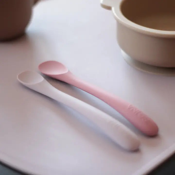 Soina - Babys første ske sæt - 2 stk - Rose/Taupe