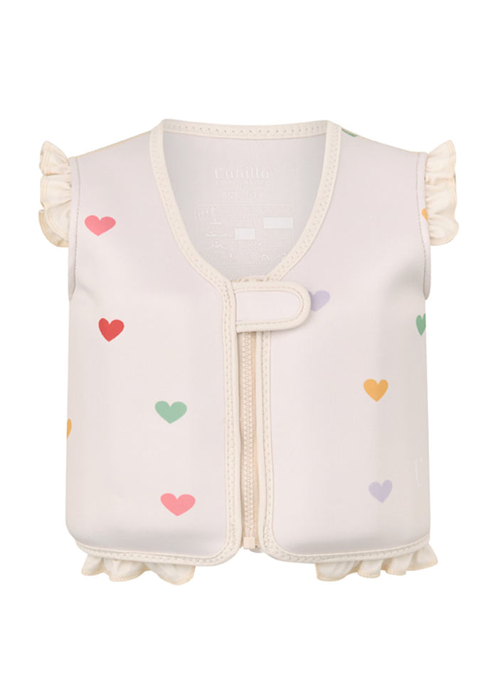 Vanilla CPH - Neoprene Swim Vest - Heart Cream