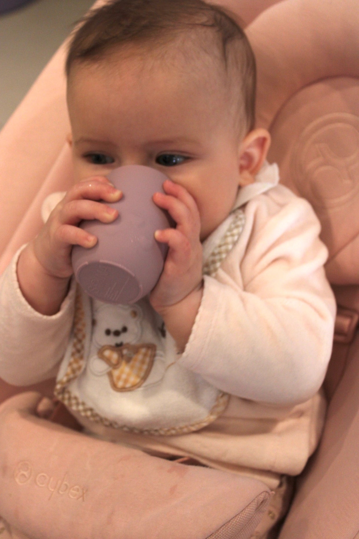 Soina - Baby drikke-kop i silikone - Rosa