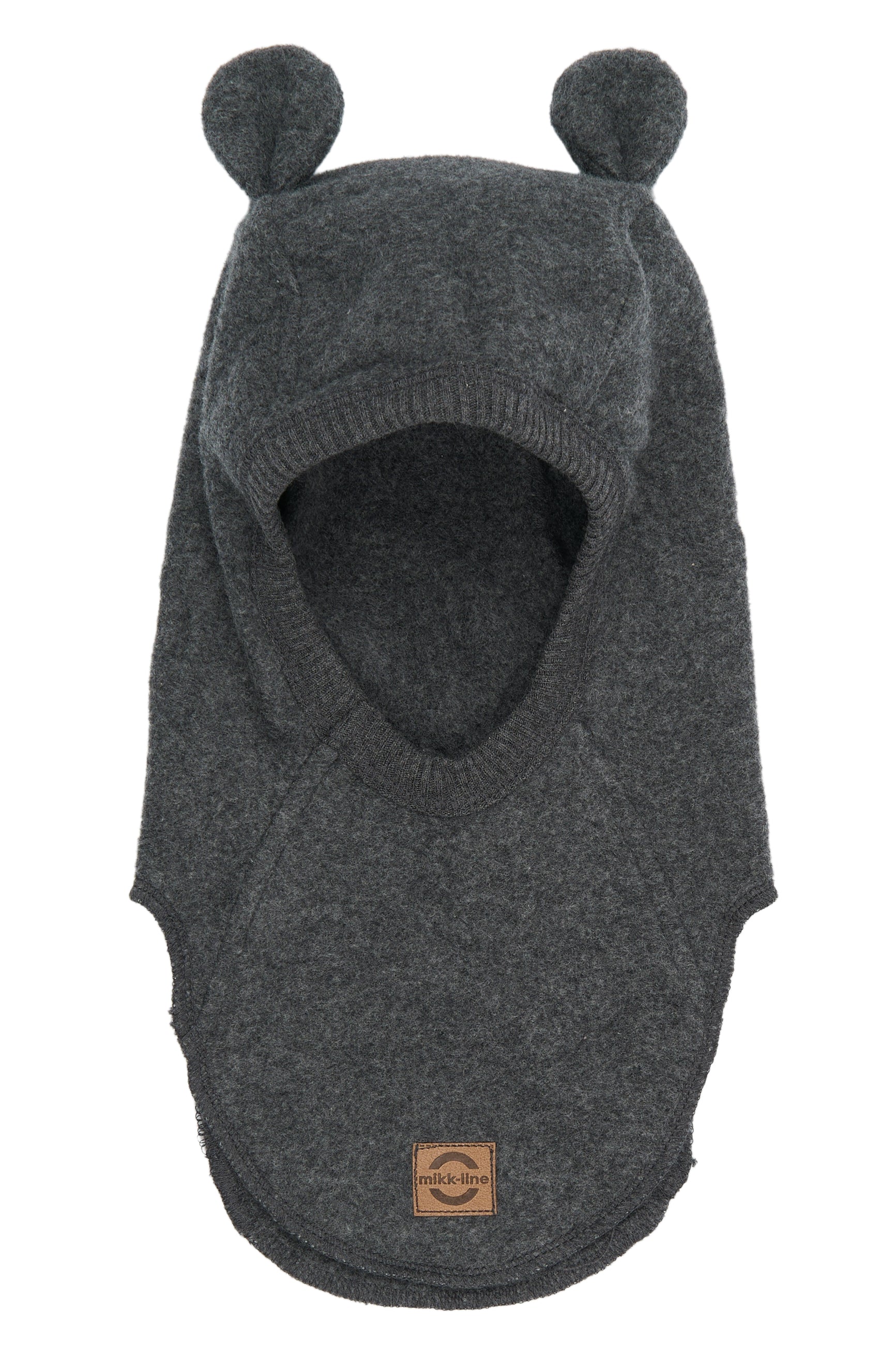 Mikk-line - Bomuldsfleece-elefanthue m. ører - Anthracite Melange