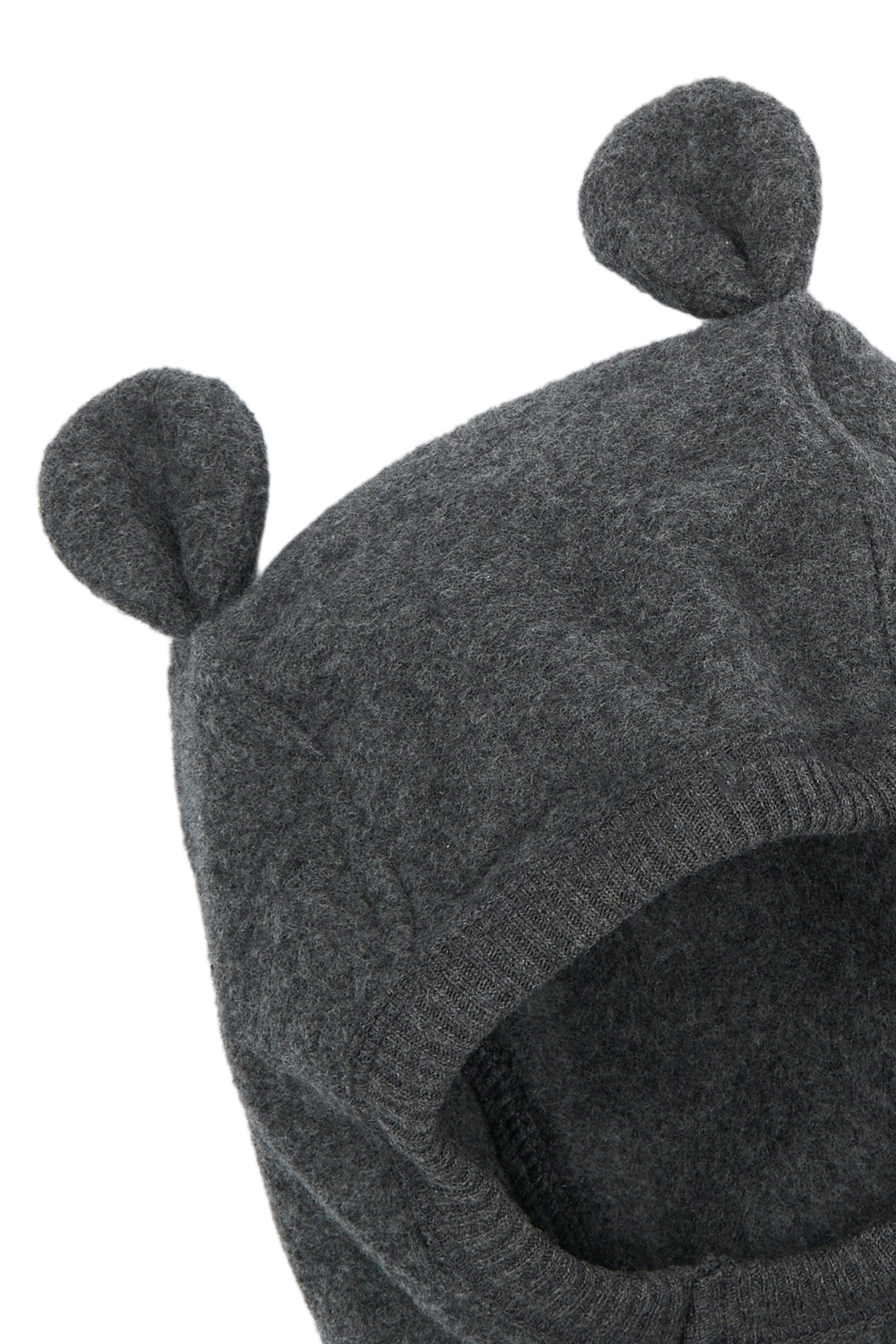 Mikk-line - Bomuldsfleece-elefanthue m. ører - Anthracite Melange