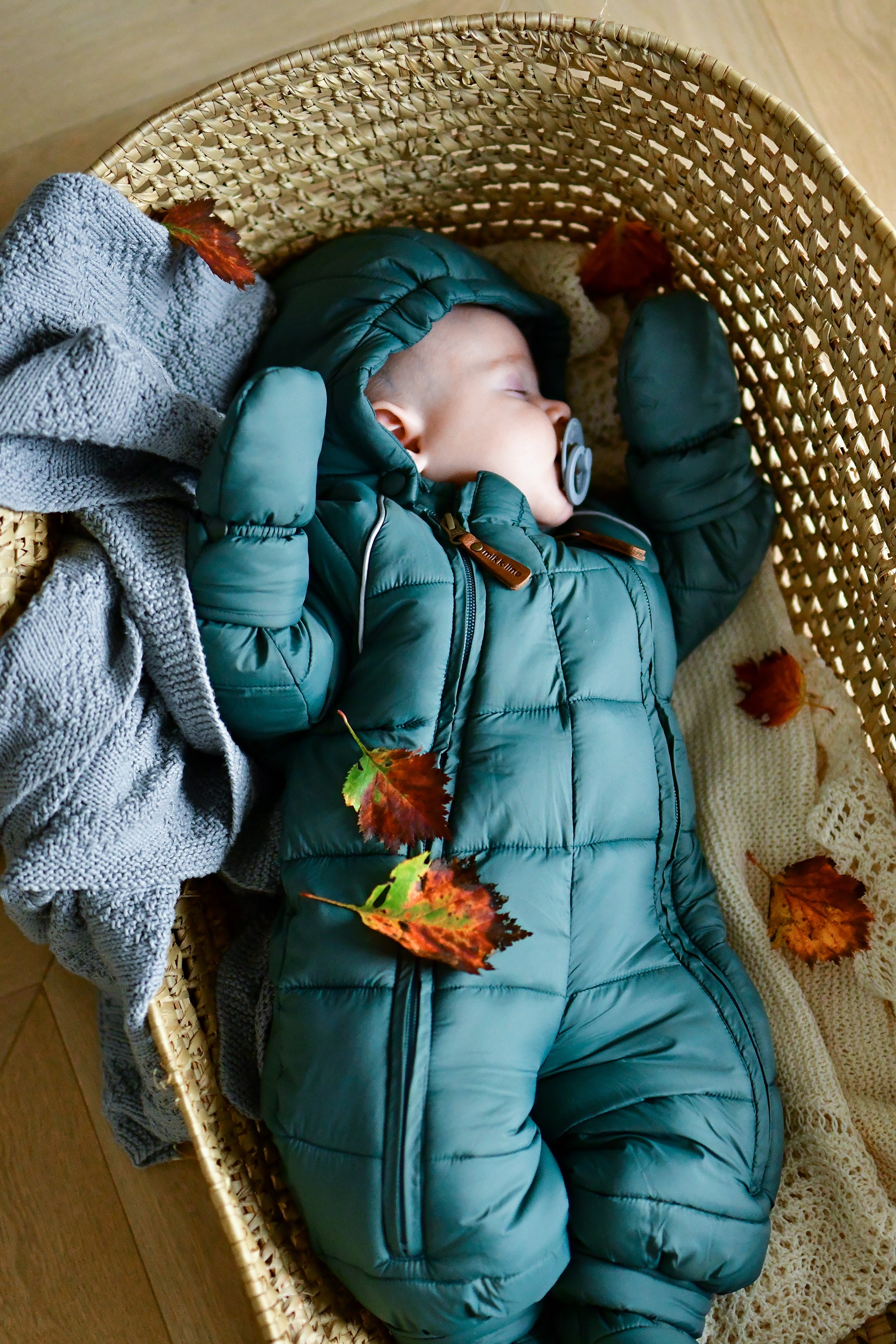 Mikk-Line - Baby Flyverdragt Puffer - Balsam Green