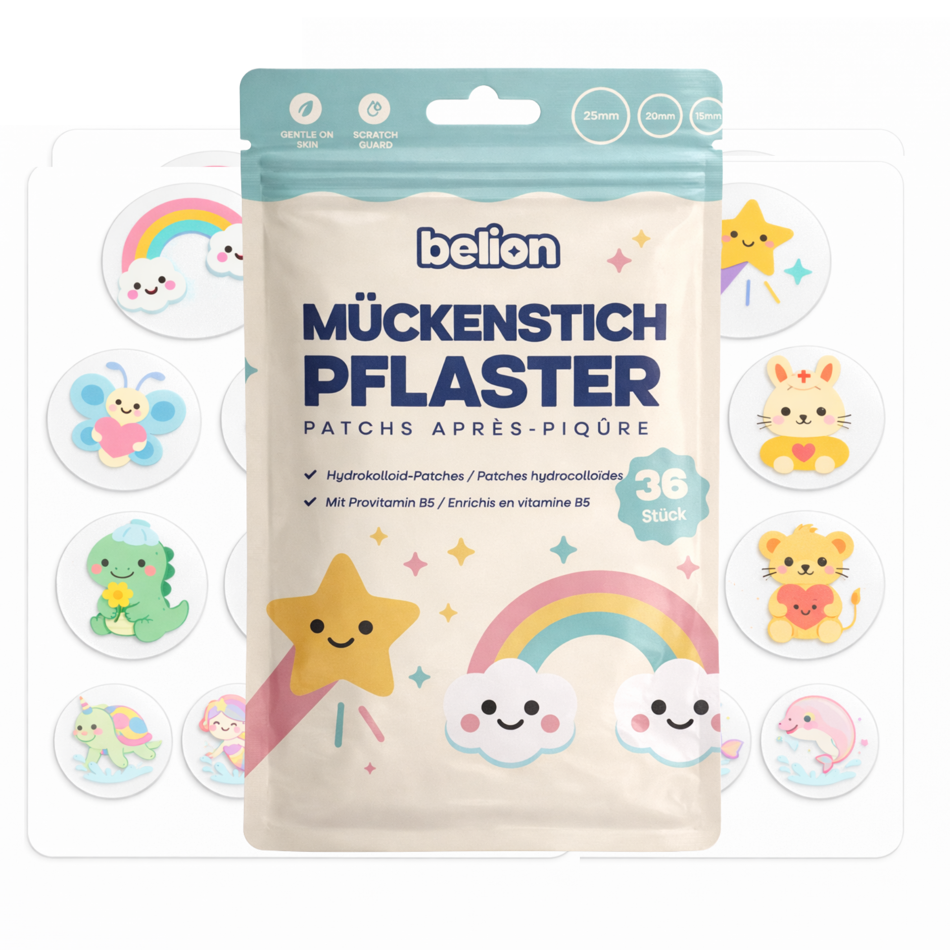 BELION - plaster efter myggestik | 36 hydrokolloidplastre