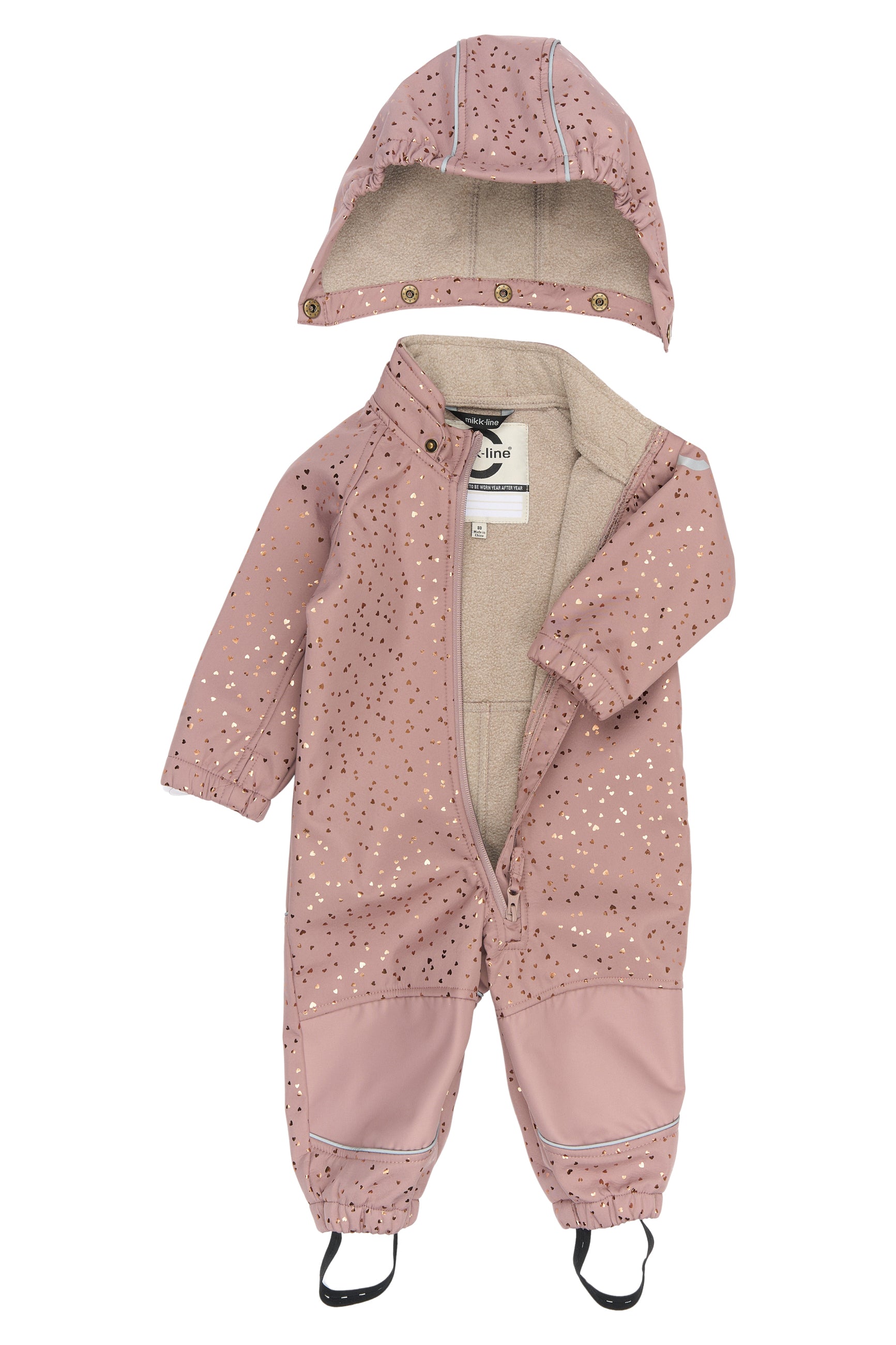 Mikk-Line - Softshell Suit - Twilight Mauve m. hjerter