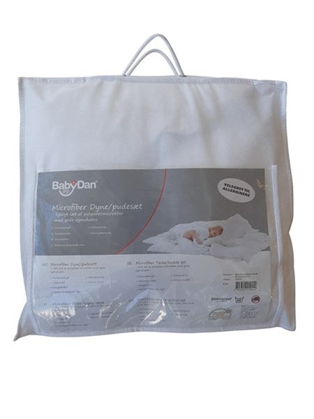 Heart Microfiber babydyne og babypude by BabyDan, 67x100/40x45 cm