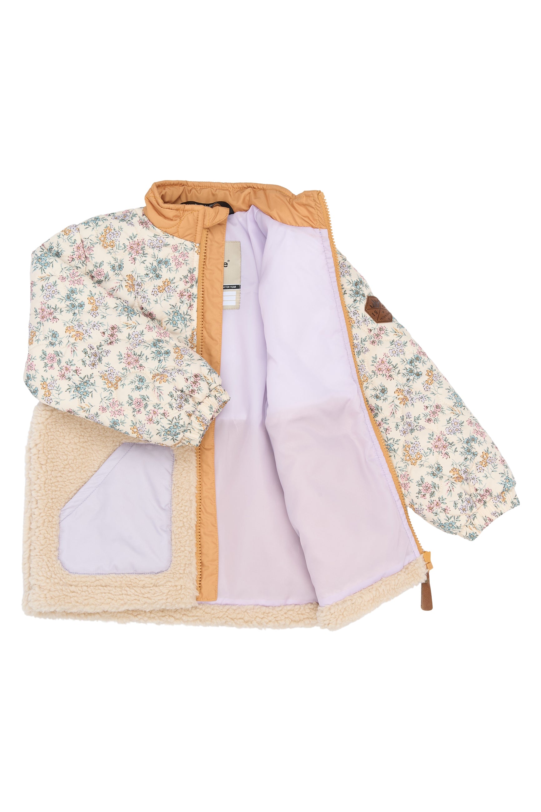 Mikk-line - Overgangs jakke - Teddy/Blomster