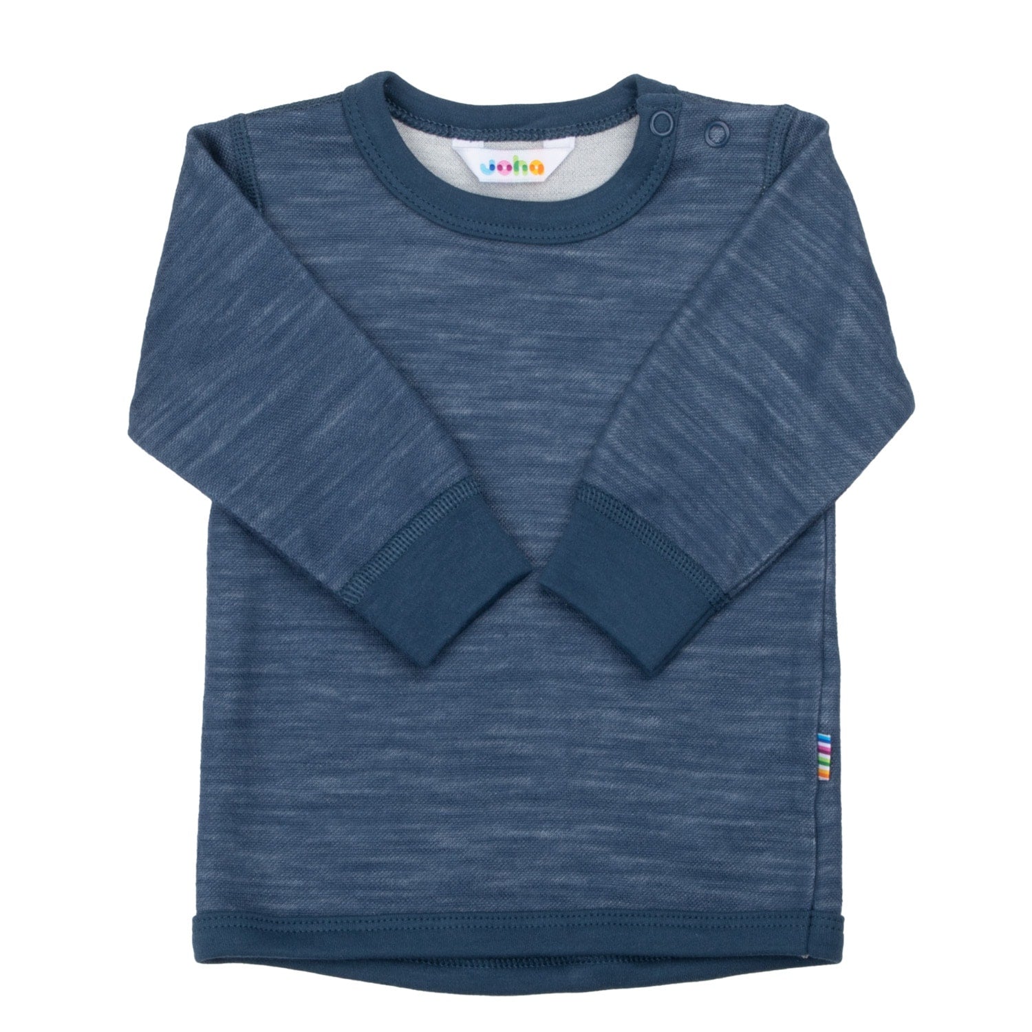 JOHA - Bluse med lange ærmer - Bambsus/uld - Mørk Denim