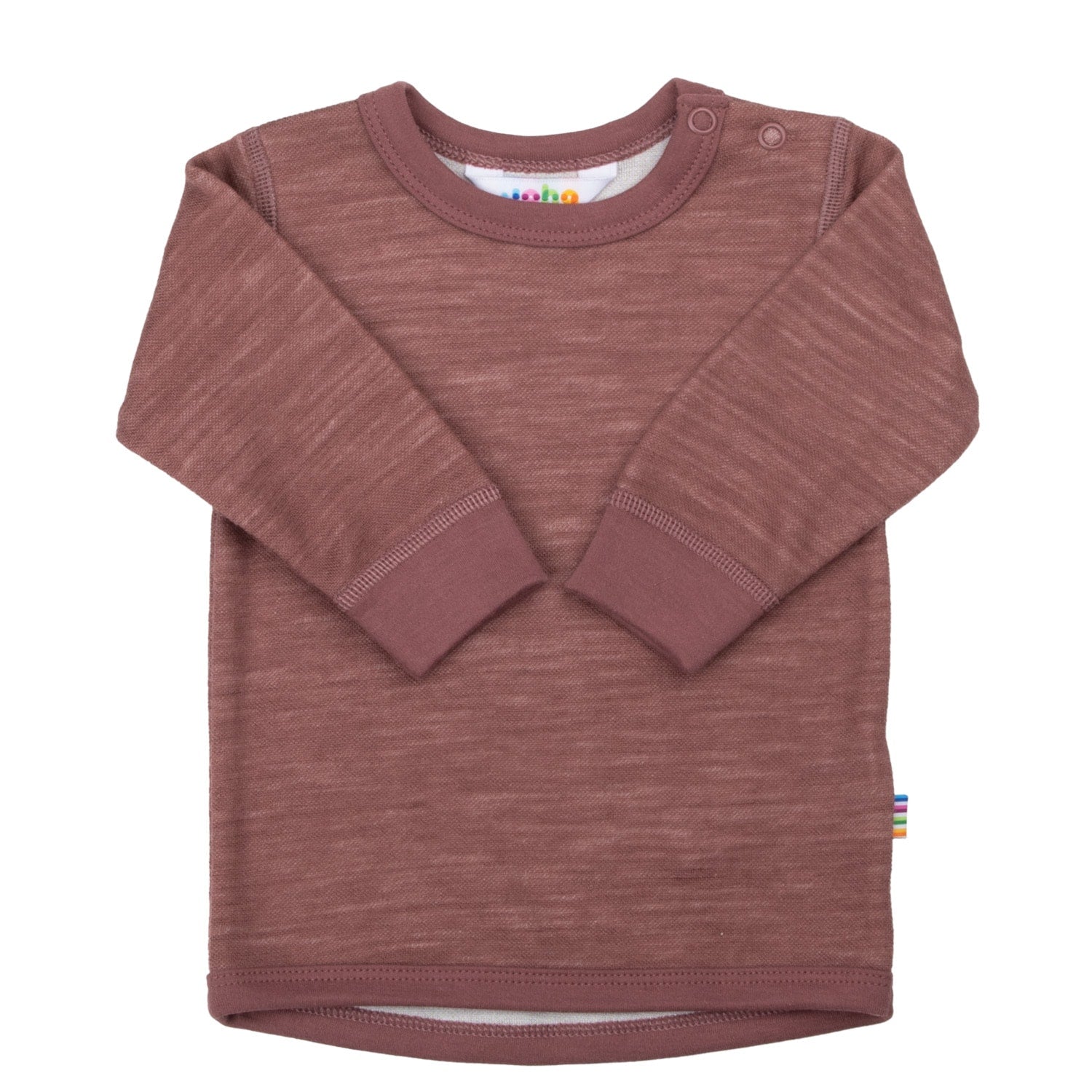 JOHA - Bluse med lange ærmer - Bambsus/uld - Mørk Rose