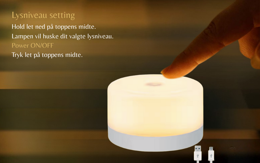 AlLuKo - Breastfeeding lamp / night light with touch - Cordless - Warm white