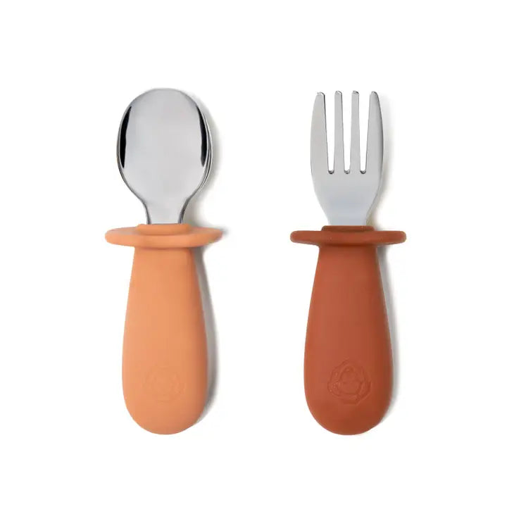 Soina - Fork/Spoon Cutlery Set - Chestnut/Camel