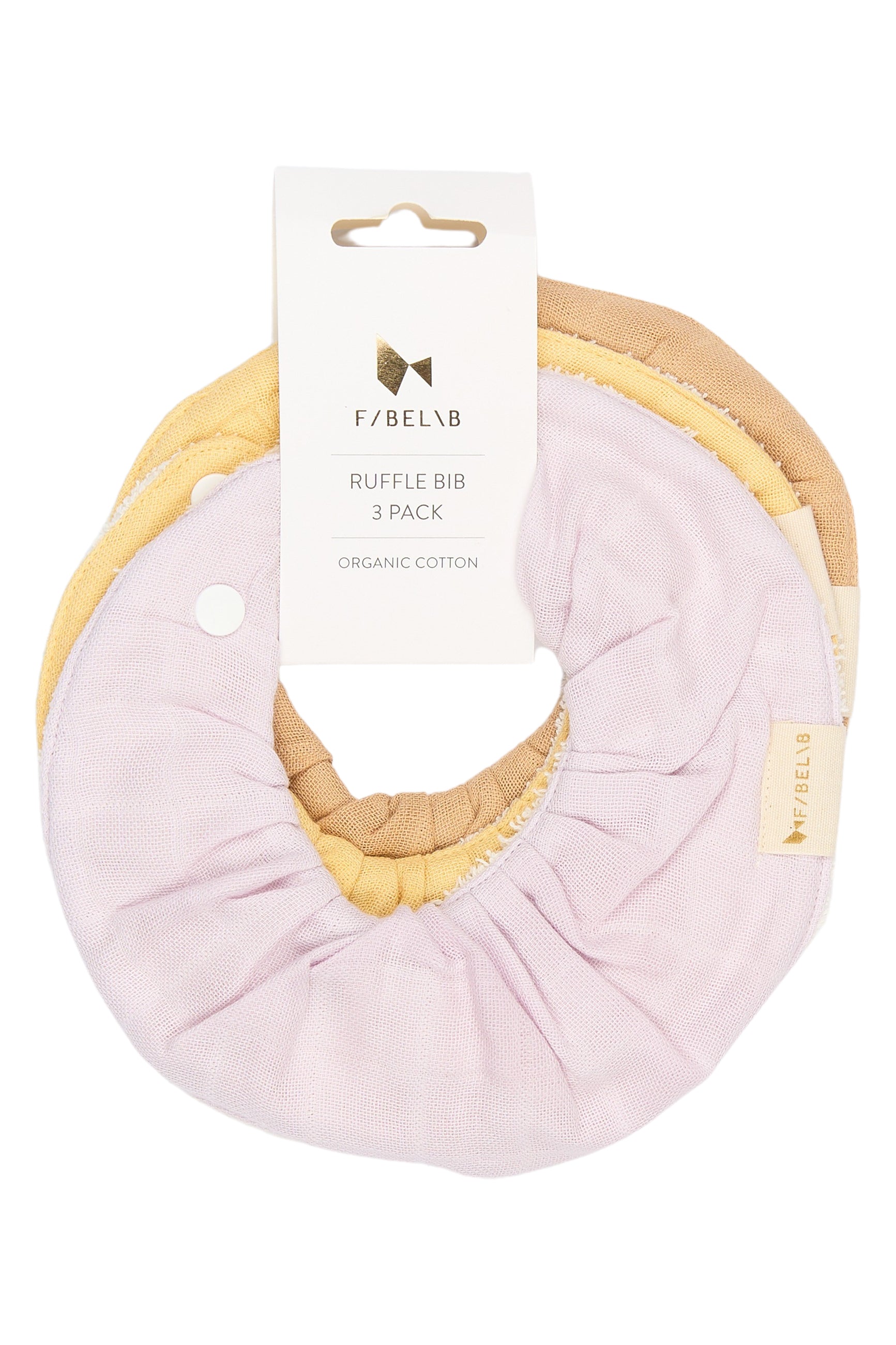 Fabelab - Bib 3-pack - Ruffle Bib - Lilac