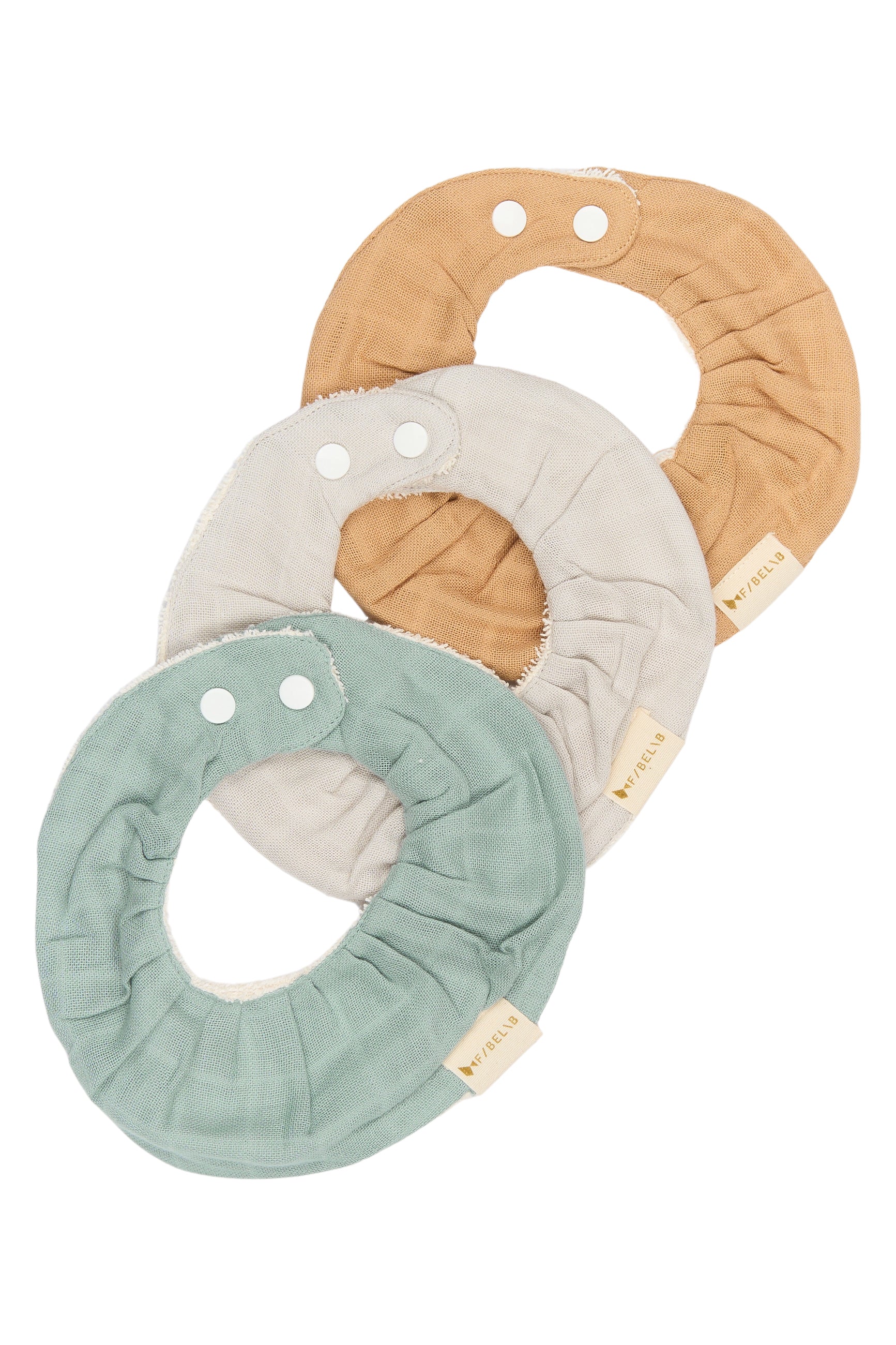 Fabelab - Bib 3-pack - Ruffle Bib - Cottage Blue