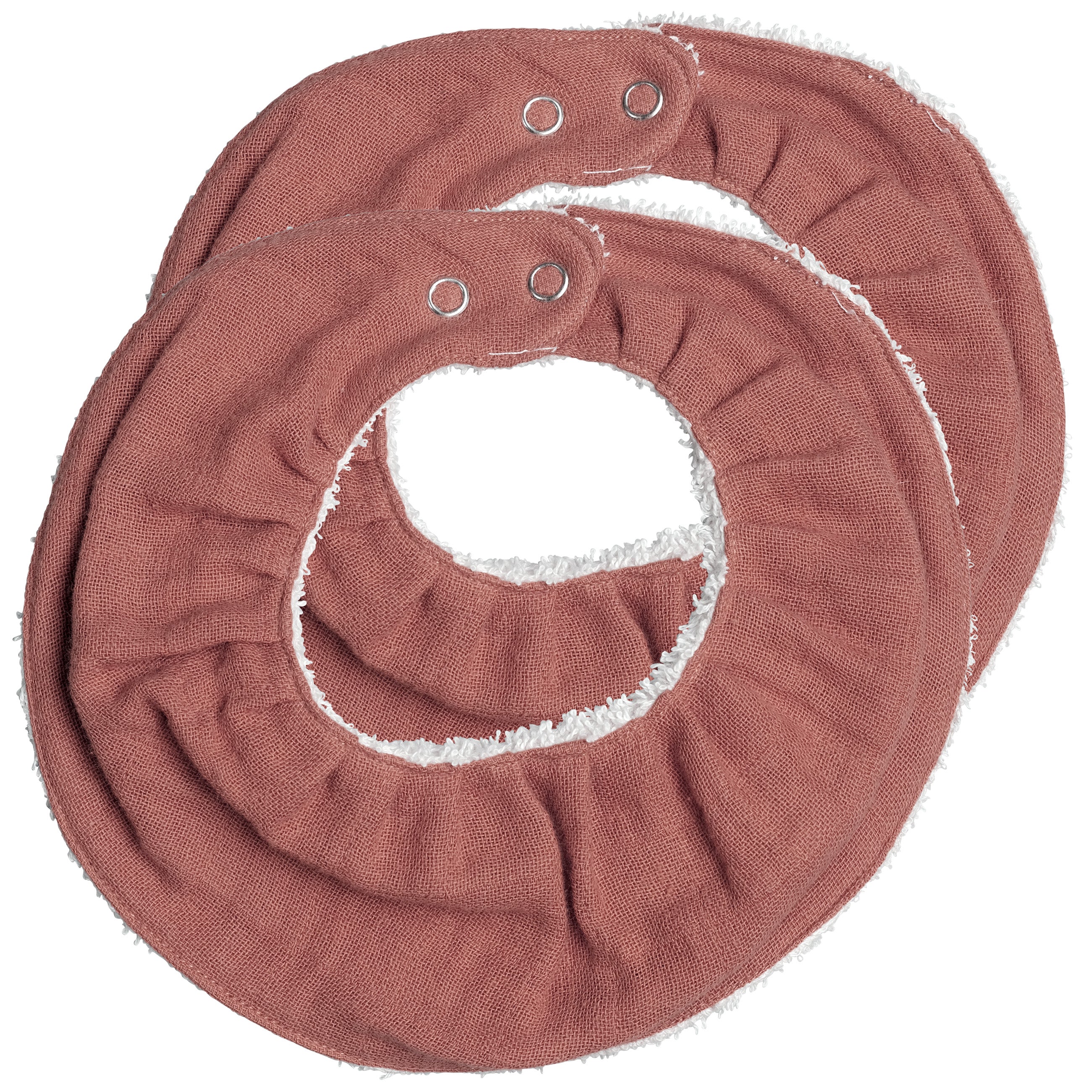 Fabelab - Savlesmæk 2 pak - Ruffle Bib - Clay