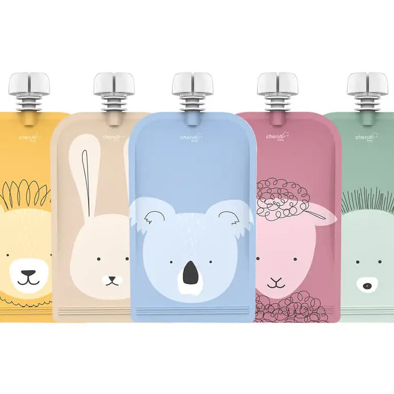 Cherup Baby - Genanvendelig madposer - Dyresæt 150ml 5PK
