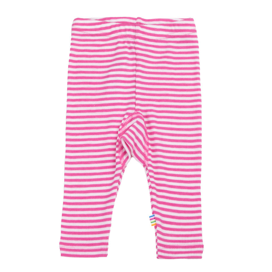 JOHA SS25 Special - Leggings, Uld/silke - Pink/stribet
