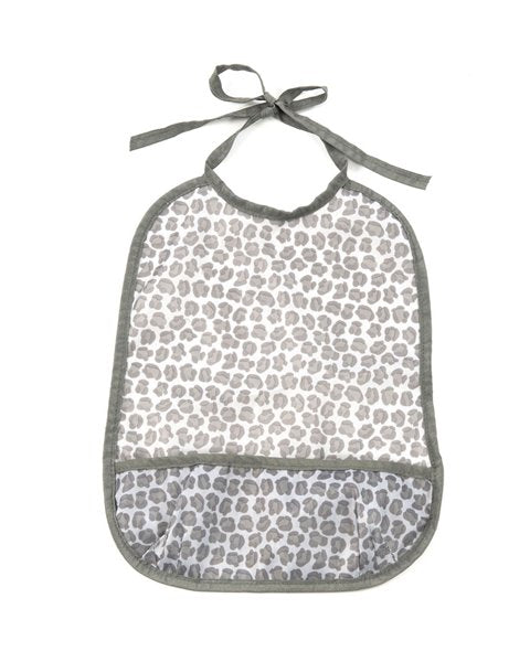 Smallstuff - Bib with pocket - Tie string - Leopard