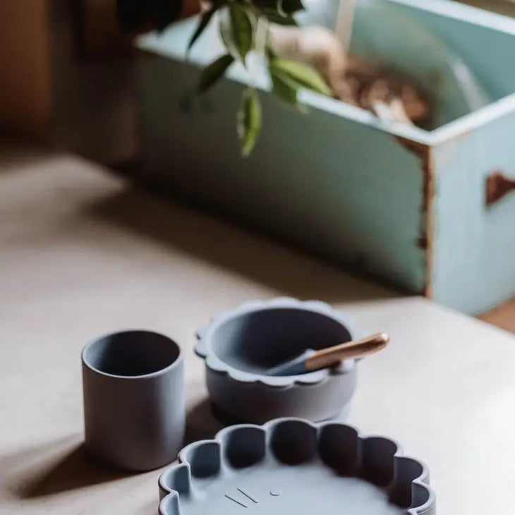 Soina- Eden Silicone Bowl with Suction Cup - Pearl Gray
