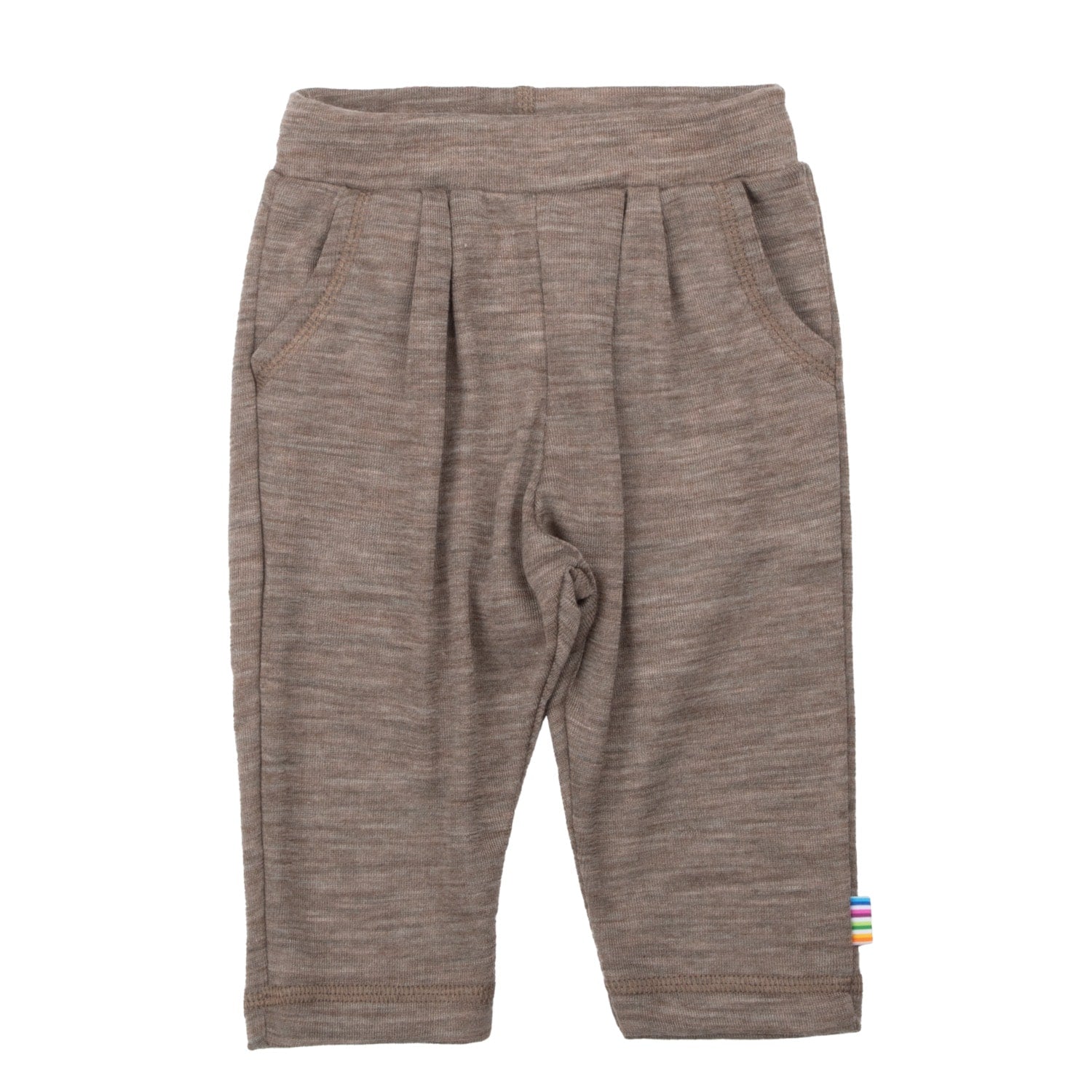 JOHA - Trousers, Wool/silk - Beige Melange
