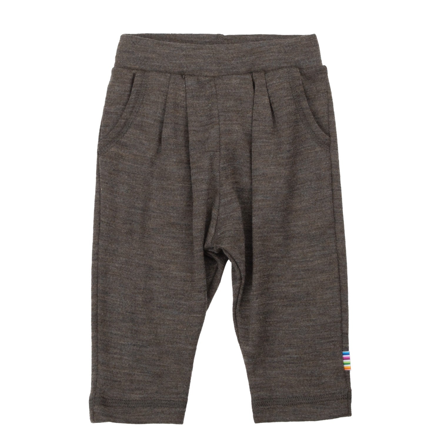 JOHA - Trousers, Wool/Silk - Brown Melange